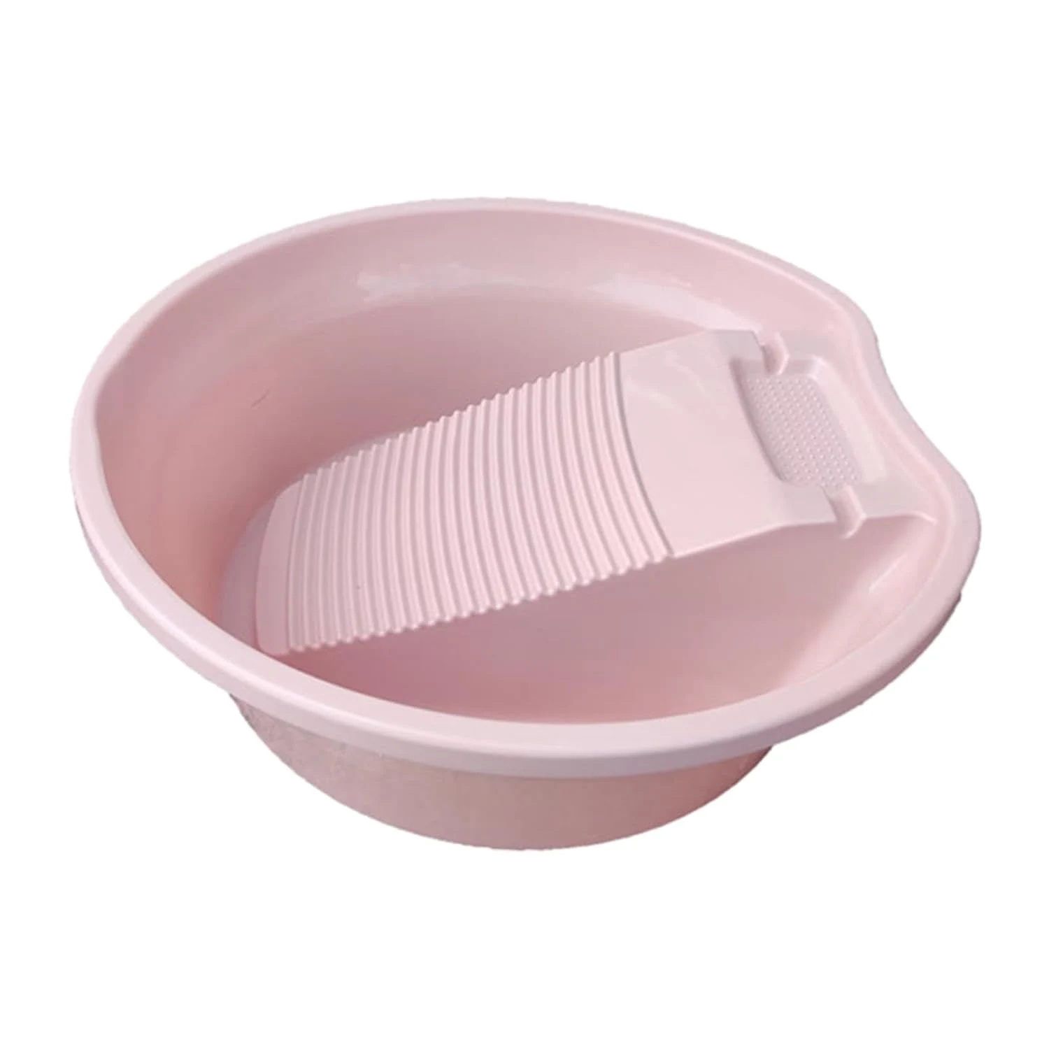 Washboard Basin for Hand Washing Clothes Washtub for Pants Outdoor Underwear Pink | 1 Washboard Basin