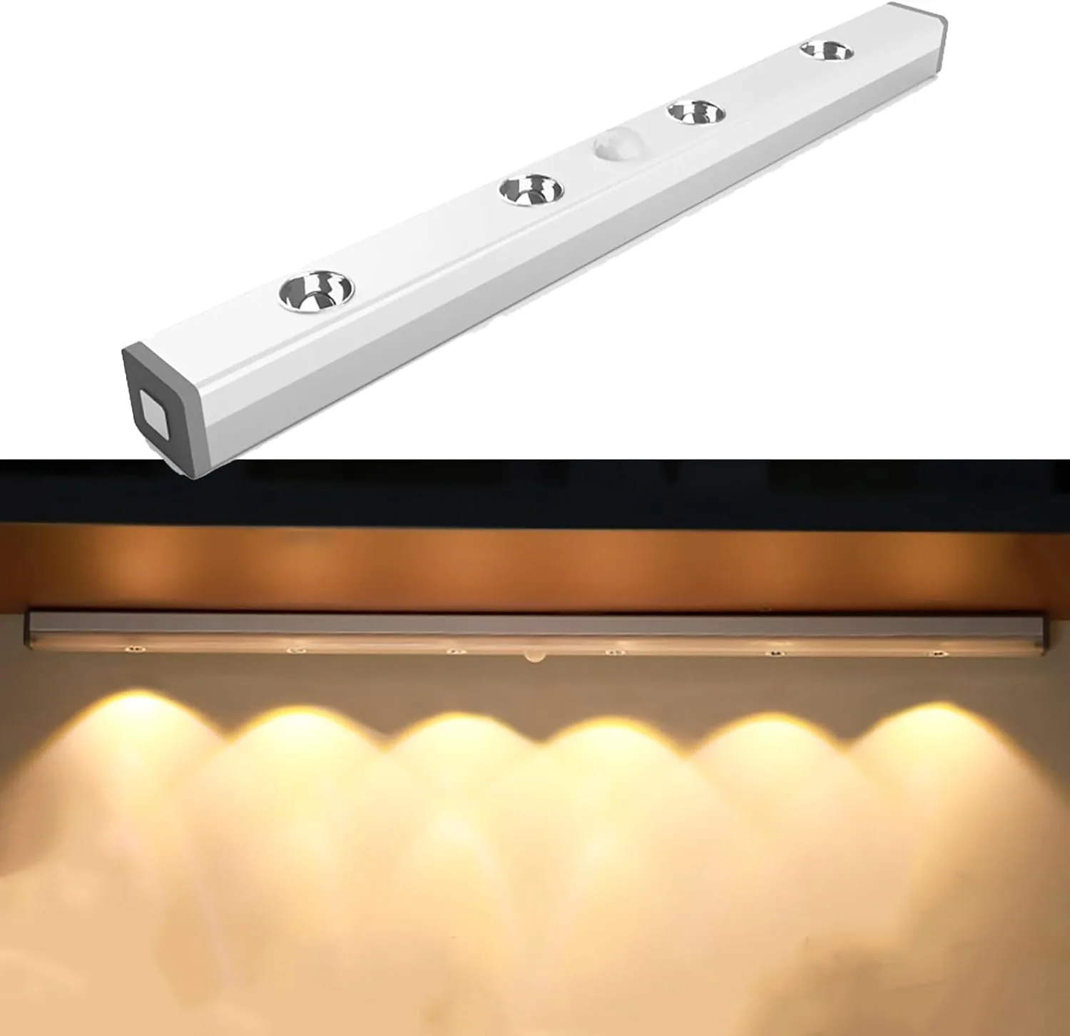 Rechargeable Motion Sensor LED Cabinet Light for Wardrobe, Kitchen & Shelves