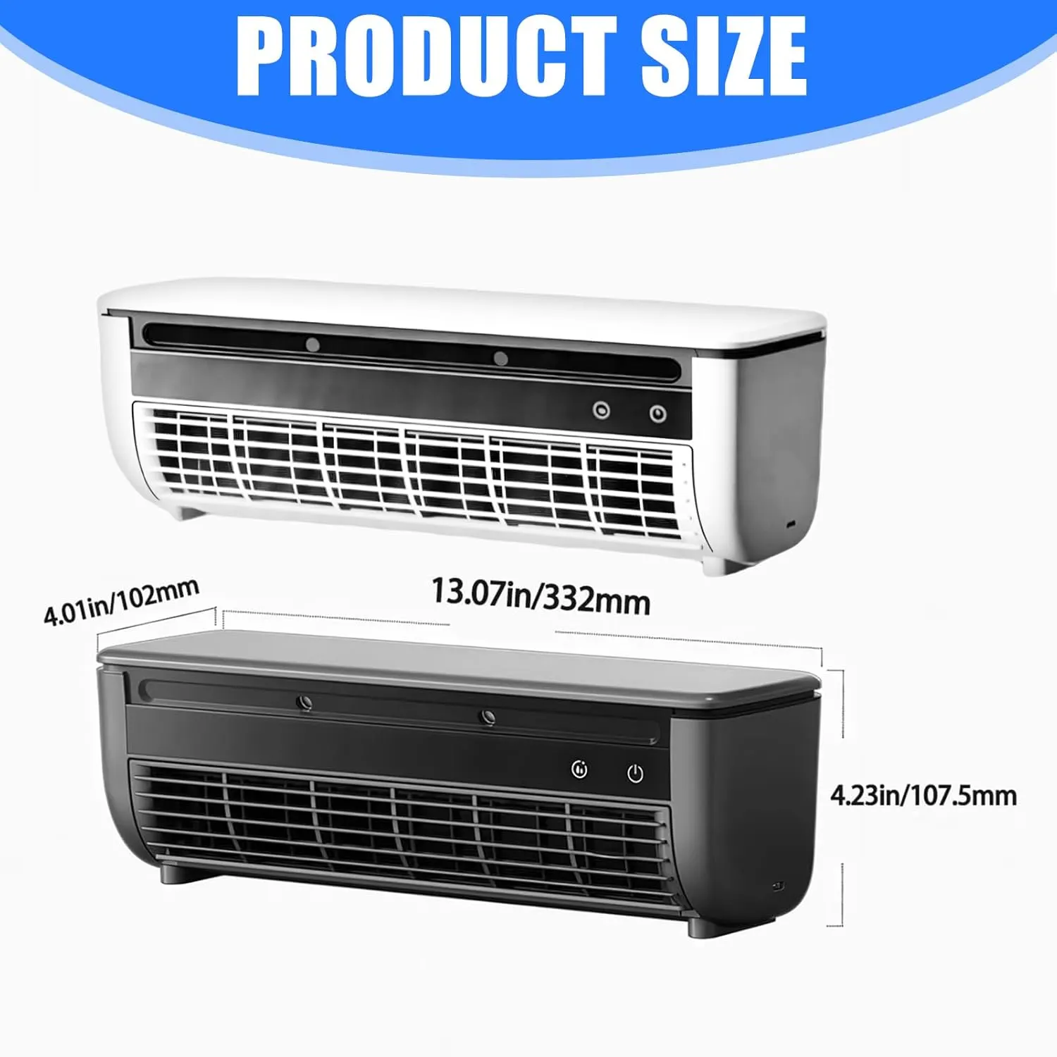 Compact Wall-Mount Air Heater with Dual-Use Design
