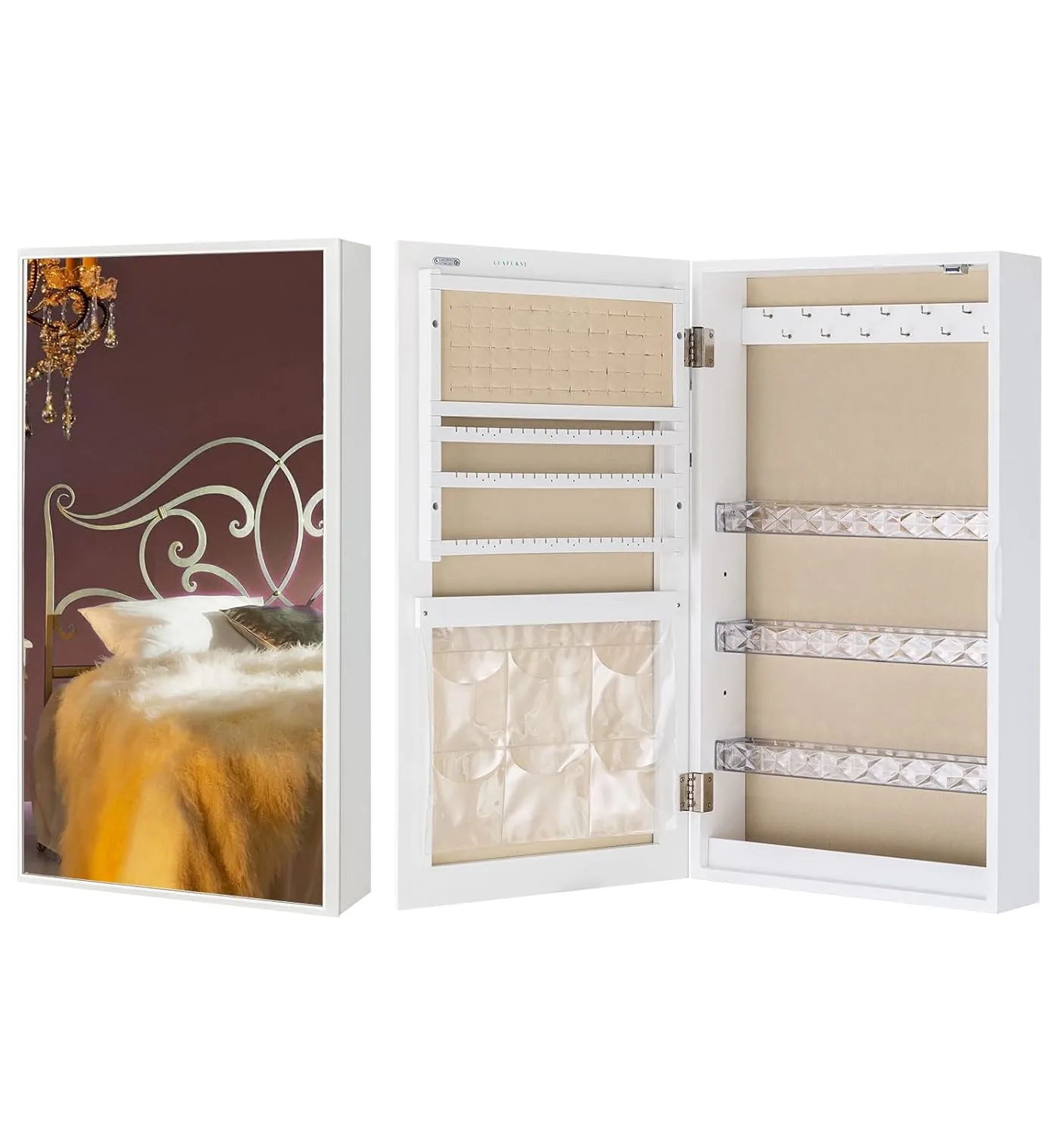 Wall Mounted Jewelry Organizer Cabinet