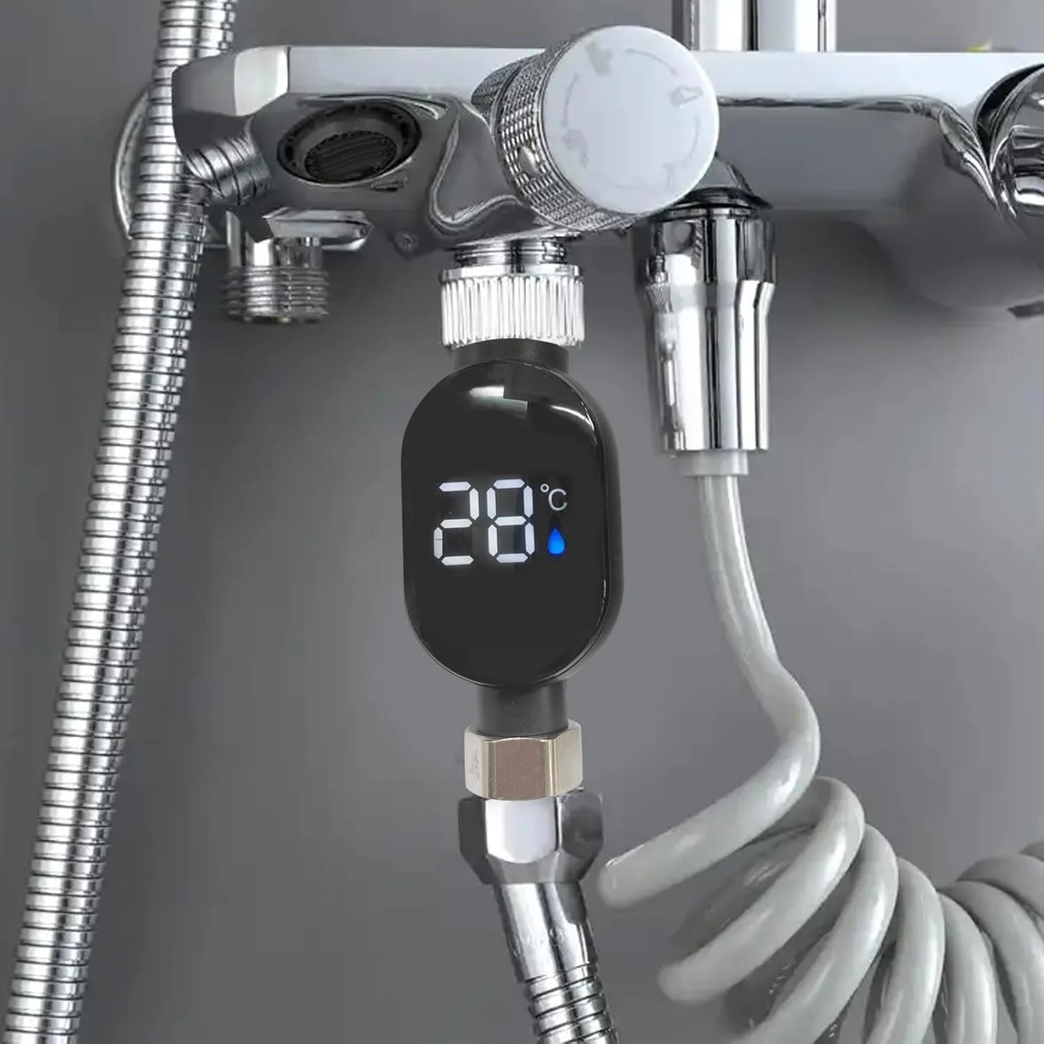 LED Digital Water Thermometer | Universal Shower Temperature Gauge for Bathroom