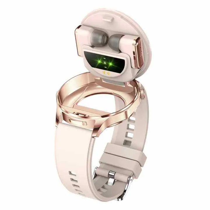 2-in-1 Smartwatch with Built-in Wireless Earbuds