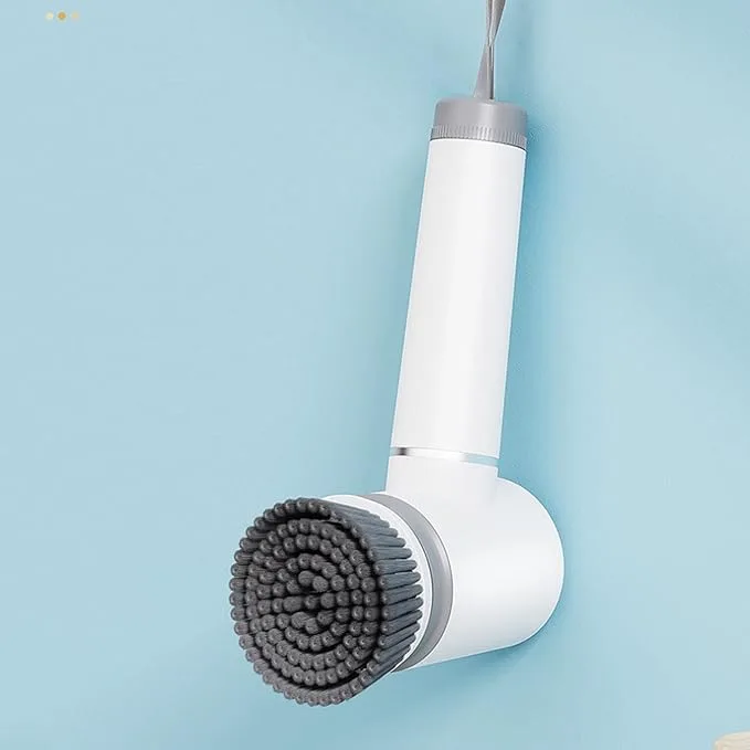 Cordless High-Power Electric Spin Scrubber with Adjustable Extension Arm