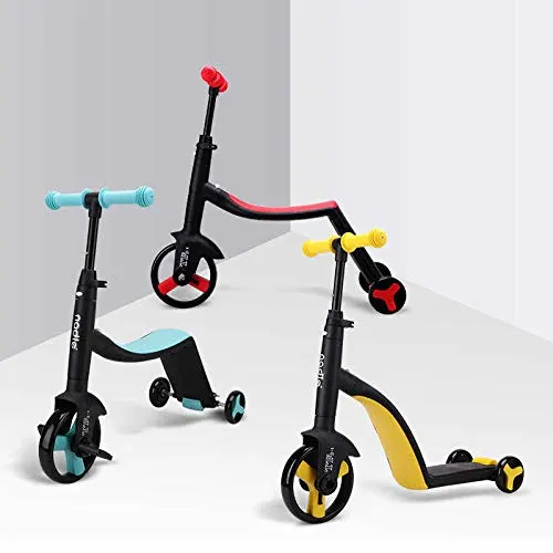 3-in-1 Kids Balance Scooter with Seat & Standing Ride Mode for Growing Toddlers